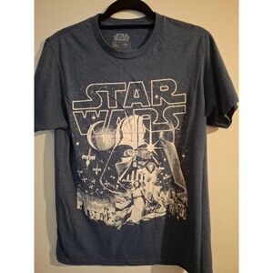 Star Wars T Shirt Blue Darth Vadar Luke Leia Medium Lucas Films